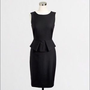 J.Crew Factory Stretch Wool Peplum Dress